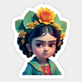 Frida Kahlo cartoon Sticker